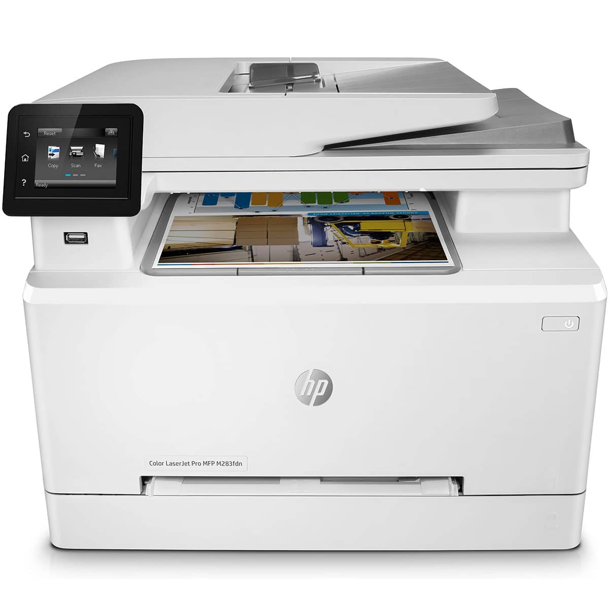 Hp Color LaserJet Pro Mfp 283fdn,Print, copy, scan, fax ,Up to 21 ppm,Duplex printing,Wireless, ADF,Color.